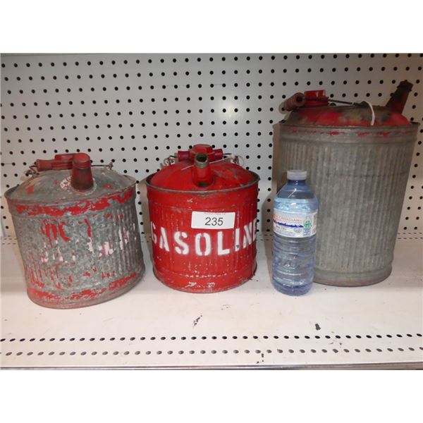 antique gasoline canisters