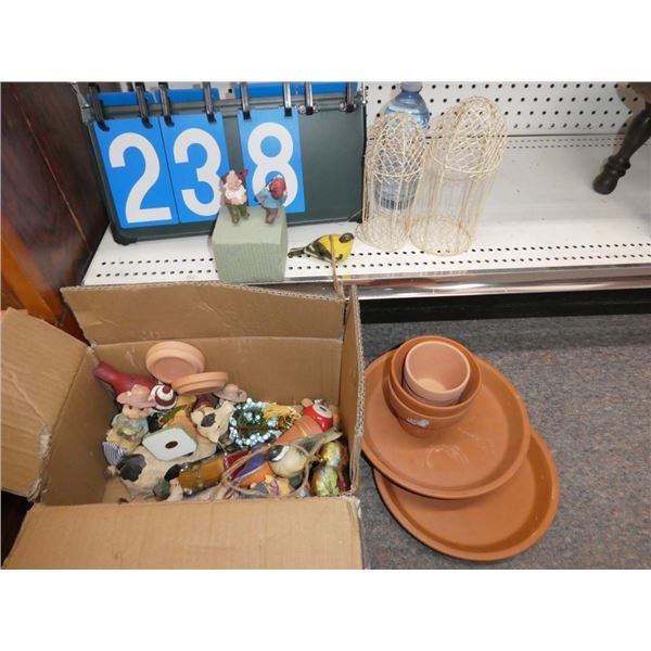 misc decorative figurines & terracotta pots