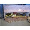 Image 1 : TOOL TOTE BOX W/ASST.ROPE, PIPE WRENCH, LEVEL, ETC.