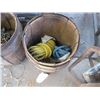 Image 2 : 3 WOODEN NAIL BINS W/ASST. ROPE, CHAIN,GLOVES, ETC.
