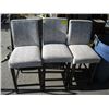 Image 1 : 3 UPHOLSTERED STOOLS