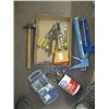 Image 1 : BOX OF MISC DRILL BITS, CAULKING GUNS, ETC