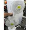 Image 1 : WINDMERE 3 SPEED FLOOR FAN AND A SMALL 3 SPEED TABLE FAN