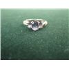 Image 2 : LADIES 10KT RING W/LIGHT PURPLE STONES (WORN), SZ. 7 1/2