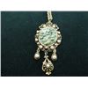 Image 8 : JADE LIKE MATCHING SET, EARRINGS, RING, NECKLACE & BRACELET W/BOX