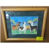 Image 1 : FRAMED PRINT OF LAMAS, COFFEE CLUTCH, BY VIVIAN