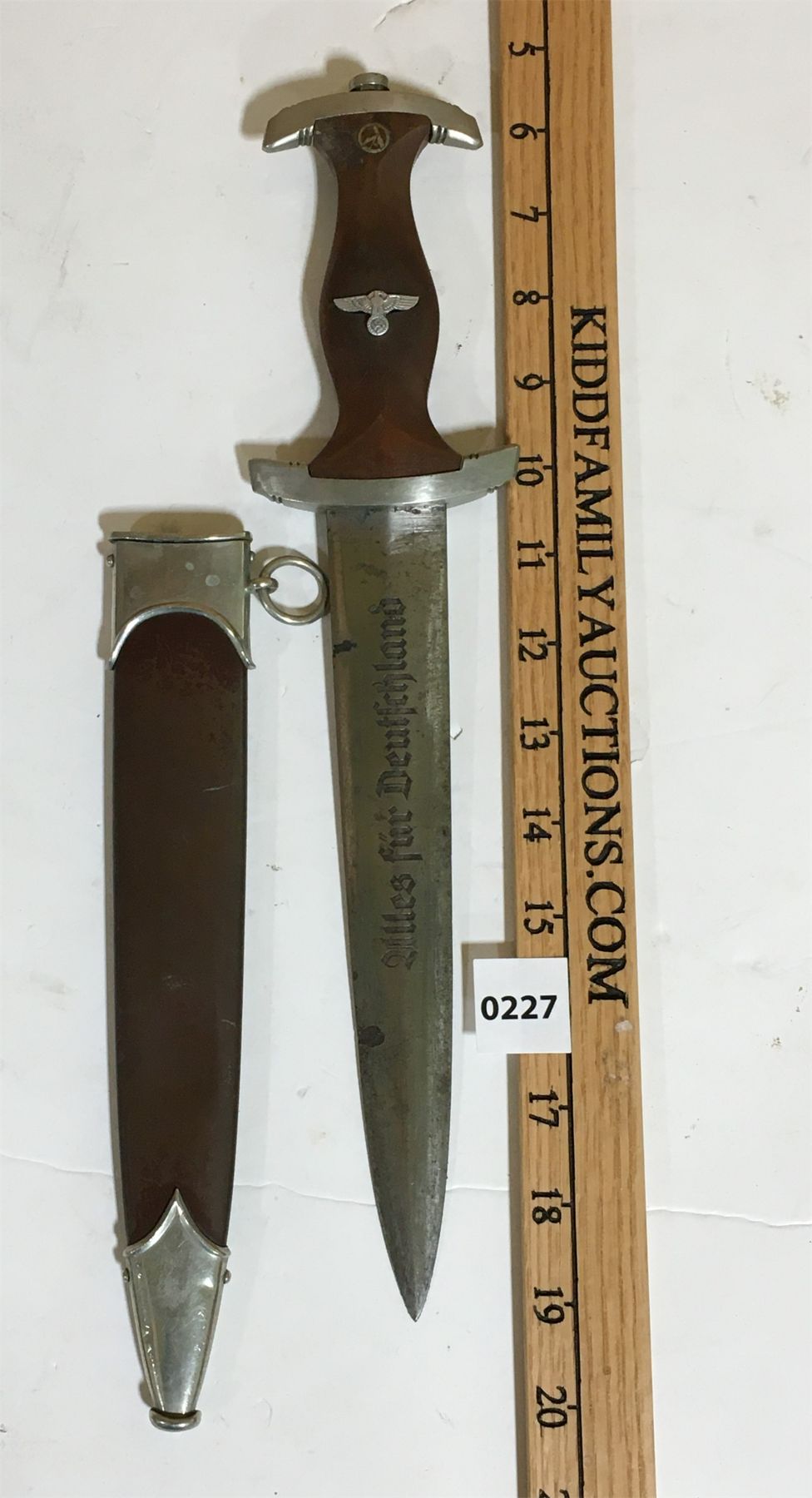 Dagger 8 Inches WWII GERMAN SA DAGGER W/ SHEATH - 8.5 INCH - Kidd Family Auctions
