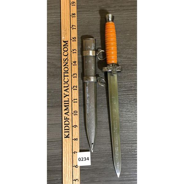 Dagger 8 Inches IRON EAGLE MARKED DAGGER W/ SCABBARD - REPRO - 8 INCH BLADE