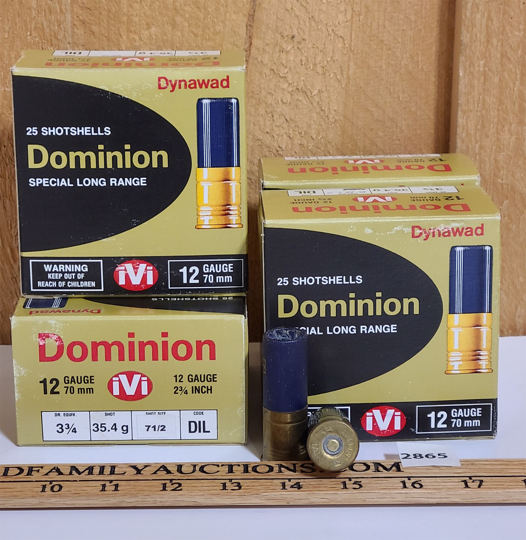 AMMO : 100X DOMINION - 12 GA - 2 3/4