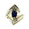 Image 2 : 3.16 ctw Oval Brilliant Blue Sapphire And Diamond Ring - 14KT Yellow Gold