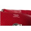 Image 6 : Hermes Red Taurillon Clemence Leather Lindy oulder Bag