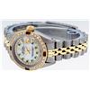 Image 9 : Rolex Ladies 2T MOP Emerald & Ruby Diamond Datejust Wristwatch