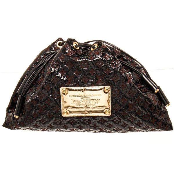 Louis Vuitton Black Canvas Leather Squishy Inventeur Drawstring Bag