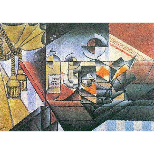 Juan Gris - Clock And Bottle. Jerez De La Frontera