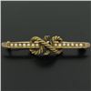 Image 2 : Antique Victorian 15k Yellow Gold Seed Pearl Knot Bar Pin Brooch
