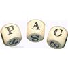 Image 1 : Set of Three Large, Mutual Pool, Ivory Ball Dice -