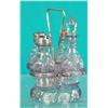 Image 1 : Early C. 1900's Victorian 4 Bottle Purple Glass Cruet S