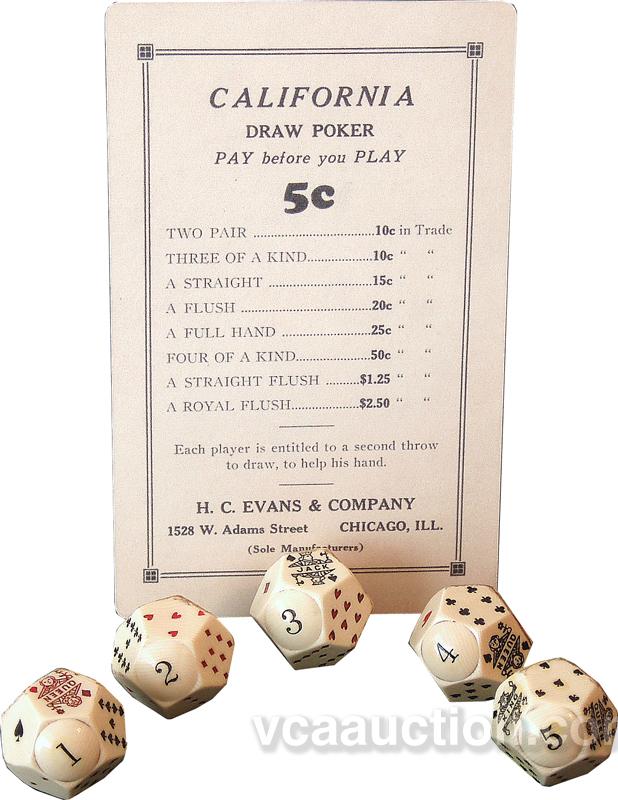 California / Montana Poker Dice Set