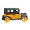 Image 1 : Cast-Iron Arcade Yellow Taxi Cab w/ Driver - 8" Long