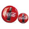 Image 1 : Lot Of 2 Metal Coca Cola "Buttons": 12" Diam & 20" Diam