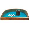 Image 1 : Dice Mat - Includes wood-rimmed 18" by 19" horseshoe sh