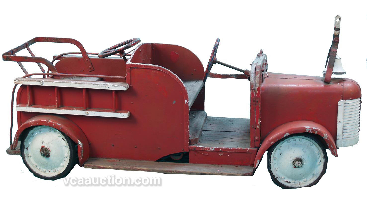Very Early Carnival Ride Double Seater Fire Truck MFG B