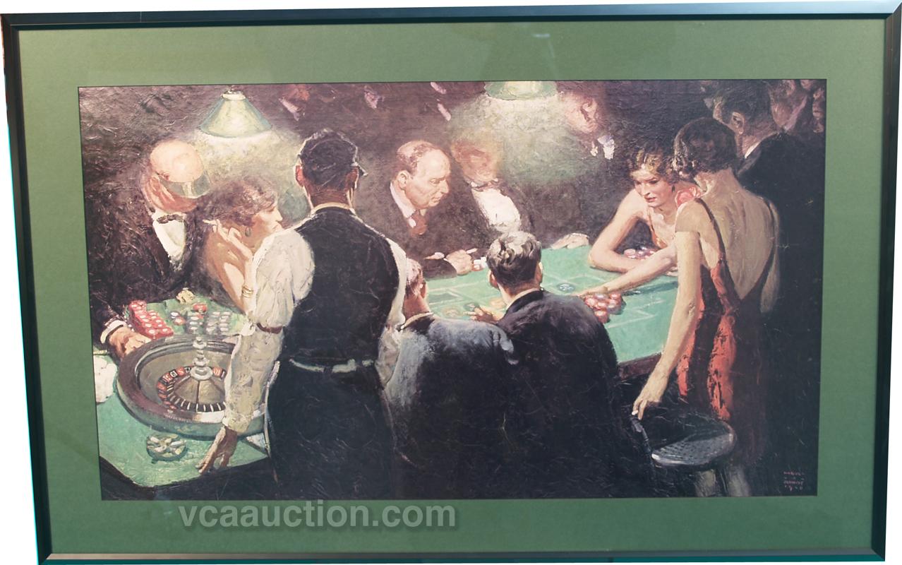 Roulette Painting - Framed painting by artist Harold Sc