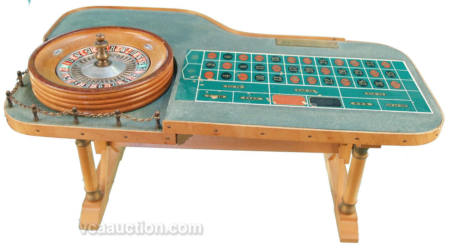 Miniature Roulette Wheel Table From Wilber Clarks Deser