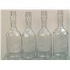Image 1 : Lot Of 4 Glass Back Bar Bottles w/ White Enameled Descr