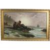 Image 1 : Original Oil Painting By ADM Cooper Depicting 2 Indian