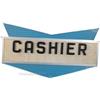 Image 1 : Metal & Plastic Arrow Shaped "Cashier" Diner Sign w/ B