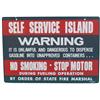 Image 1 : Gas Station Self Service Island Double Sided Metal Hang