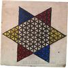 Image 1 : Painted Wood Game Board, Chinese Checkers One Side & Re
