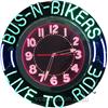Image 1 : Bus N Bikers Live To Ride Neon Clock, Works - 26" Diam