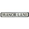 Image 1 : "Manor Lane" Wood Sign - 38" x 7"