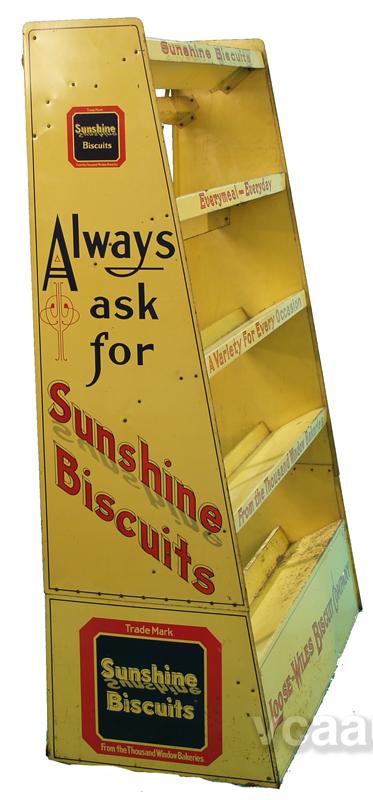 Sunshine Biscuits Floor Model Metal Display Rack - 39