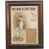 Image 1 : Pullman 10 Cent Cigar Cardboard Advertisement w/ 1893 D