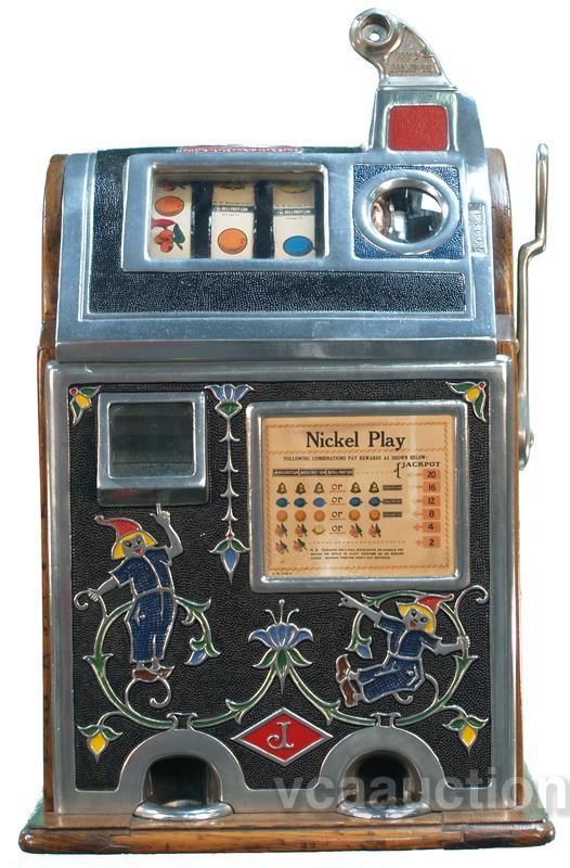 5 Cent Jennings Dutch Boy Slot Machine w/ Keys