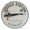 Image 1 : Service Station Bell Helicopter Double Sided Porcelain