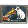 Image 1 : "Nipper" Porcelain Sign "His Master's Voice" In Wood Fr