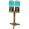 Image 1 : 2 Gumball Vending Machines On Original Wood Stand w/ Ke