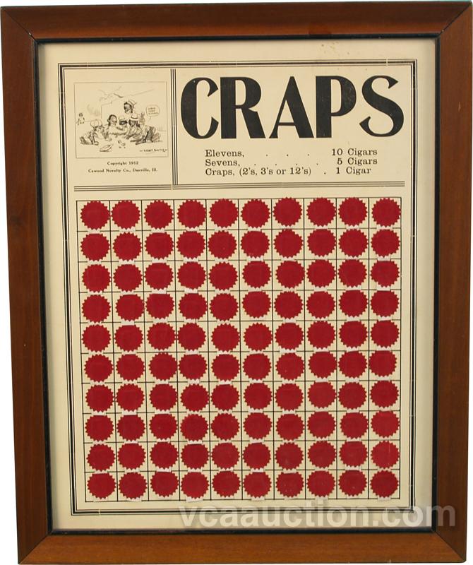 Framed Craps Push Card Game
