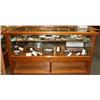 Image 1 : Custom Built Cherry Wood & Glass Showcase -