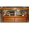 Image 1 : Custom Built Cherry Wood & Glass Showcase -
