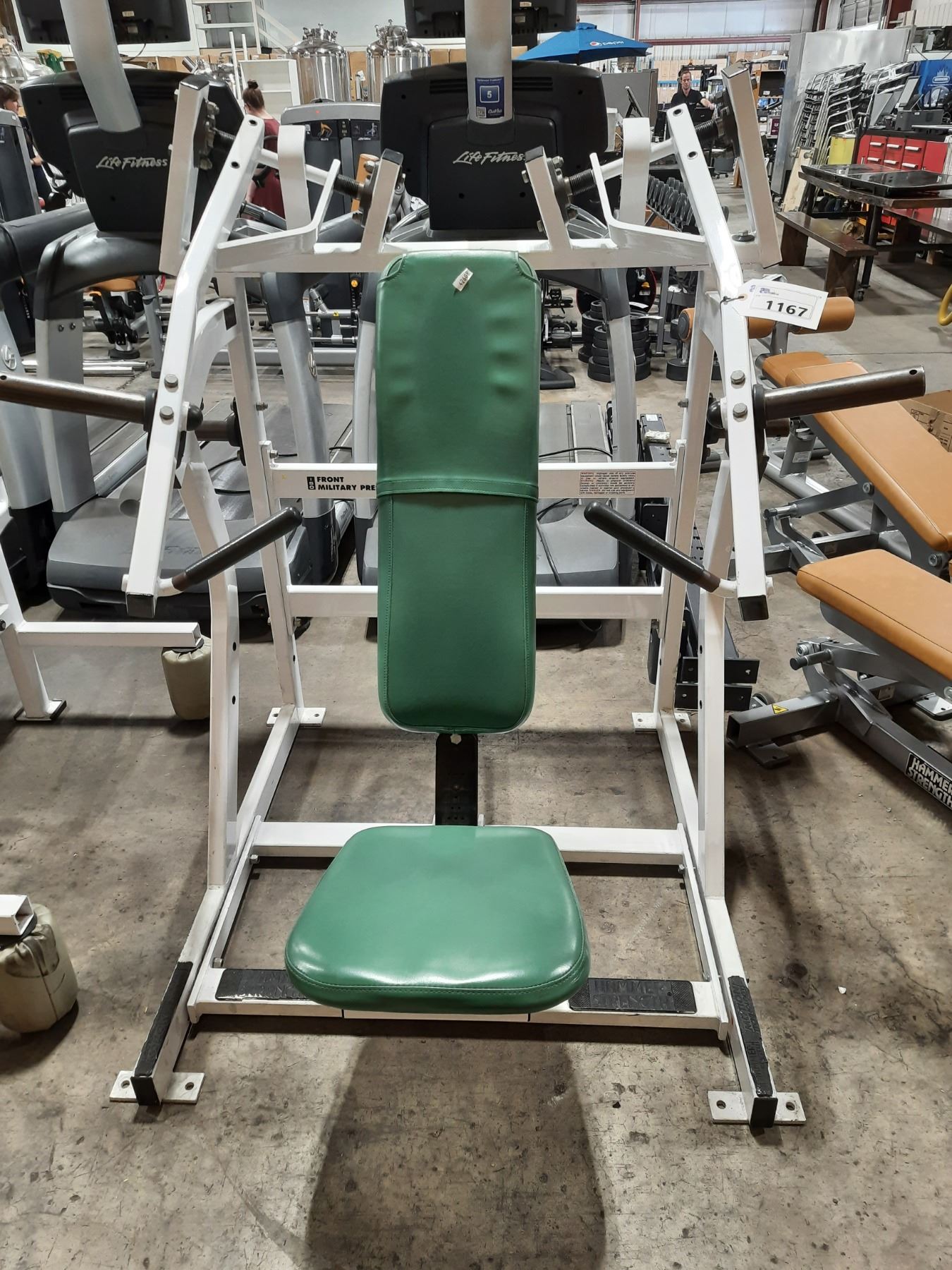 Front Pressing Machine HAMMER STRENGTH COMMERCIAL FREE WEIGHT FRONT MILITARY PRESS MACHINE ...