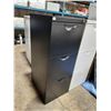 Image 2 : BLACK METAL 3 DRAWER LOCKING LEGAL SIZE FILE CABINET WITH KEY
