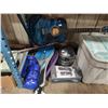 Image 2 : ASSORTED SPORTS EQUIPMENT INCLUDING: ACOUSTIC GUITAR, TRAINING GLOVES, TENNIS RACKET, HELMET,  BOX