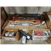 Image 2 : LOT OF ASSORTED VEHICLE PARTS AND HARDWARE INCLUDING AC COMPRESSOR, ENGINE COOLER, ACTUATOR, BMW
