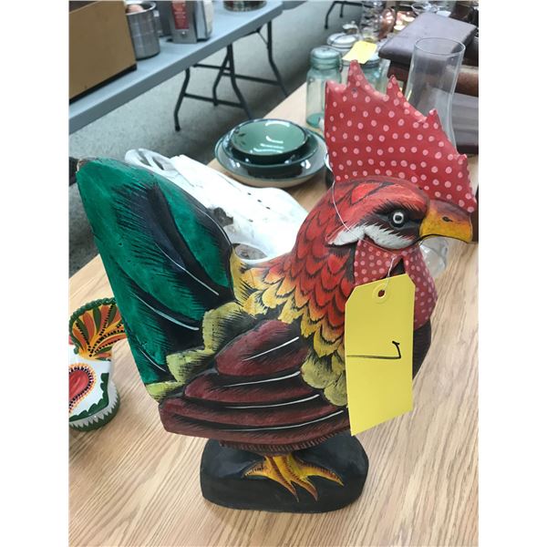 Large Wooden Rooster