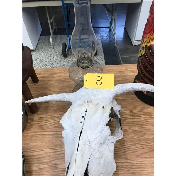 Skull and Antique Lantern Base